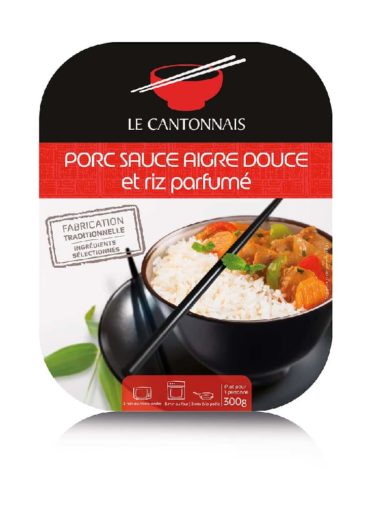 Porc sauce aigre douce et riz parfumé