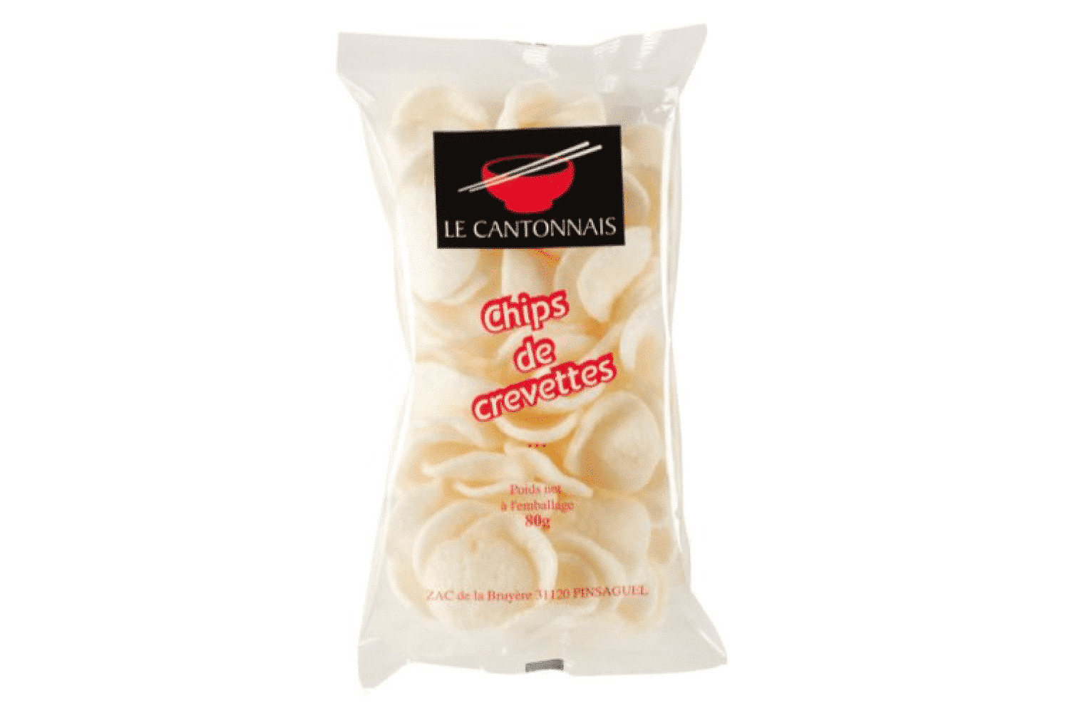 Chips crevettes 60 sachets de 80g - Le Cantonnais